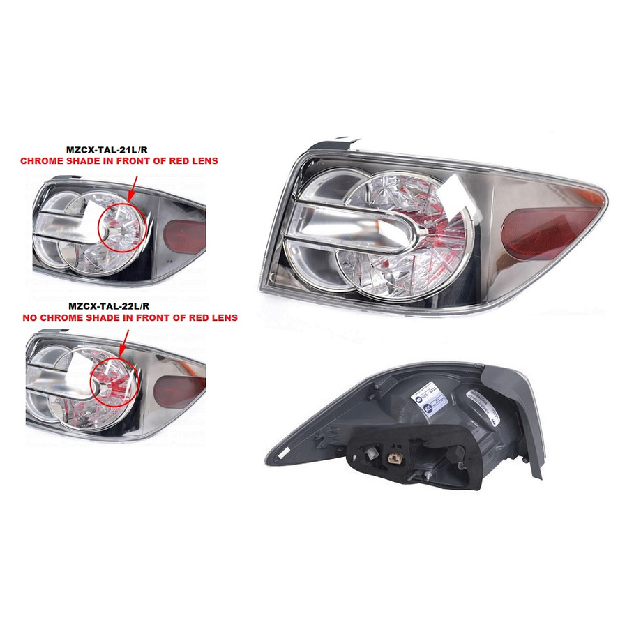 LEFT TAIL LIGHT TO SUIT MAZDA CX-7 ER 10/2009–2/2012