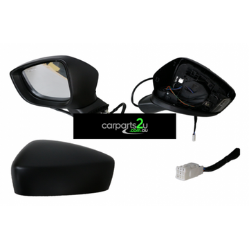 LEFT FRONT DOOR MIRROR TO SUIT MAZDA 2 DJ 5 DOOR HATCH 10/2014–9/2019