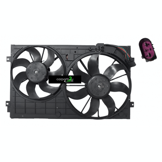 RADIATOR FAN ASSEMBLY TO SUIT VOLKSWAGEN GOLF 5TH 5 DOOR HATCH 7/2004–2/2009