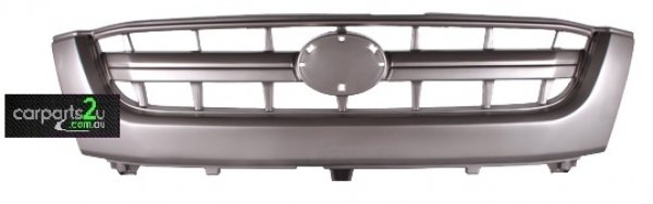 TO SUIT TOYOTA HILUX HILUX UTE 2WD  GRILLE  NA - BRAND NEW GREY GRILLE TO SUIT TOYOTA HILUX 2WD/4WD MODELS BETWEEN 9/2001-2/2005 (STANDARD SINGLE HORIZONTAL BAR TYPE)

 
 - New quality car parts & auto spares online Australia wide with the convenience of shopping from your own home. Carparts 2U Penrith Sydney