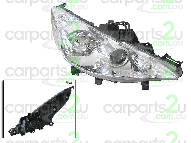 To suit PEUGEOT 207 207  HEAD LIGHT - New quality car parts & auto spares online Australia wide with the convenience of shopping from your own home. Carparts 2U Penrith Sydney