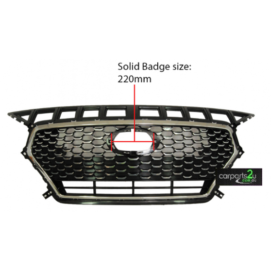 GRILLE TO SUIT HYUNDAI I30 PD 5 DOOR HATCH 4/2017–1/004