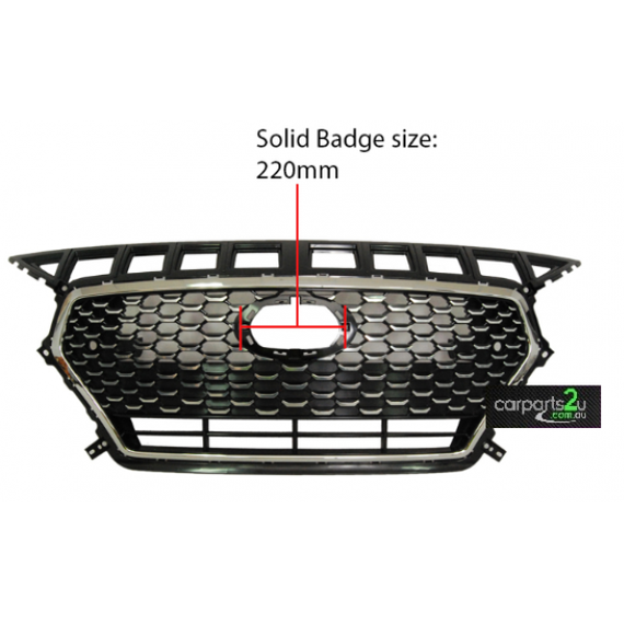 GRILLE TO SUIT HYUNDAI I30 PD 5 DOOR HATCH 4/2017–4/2019