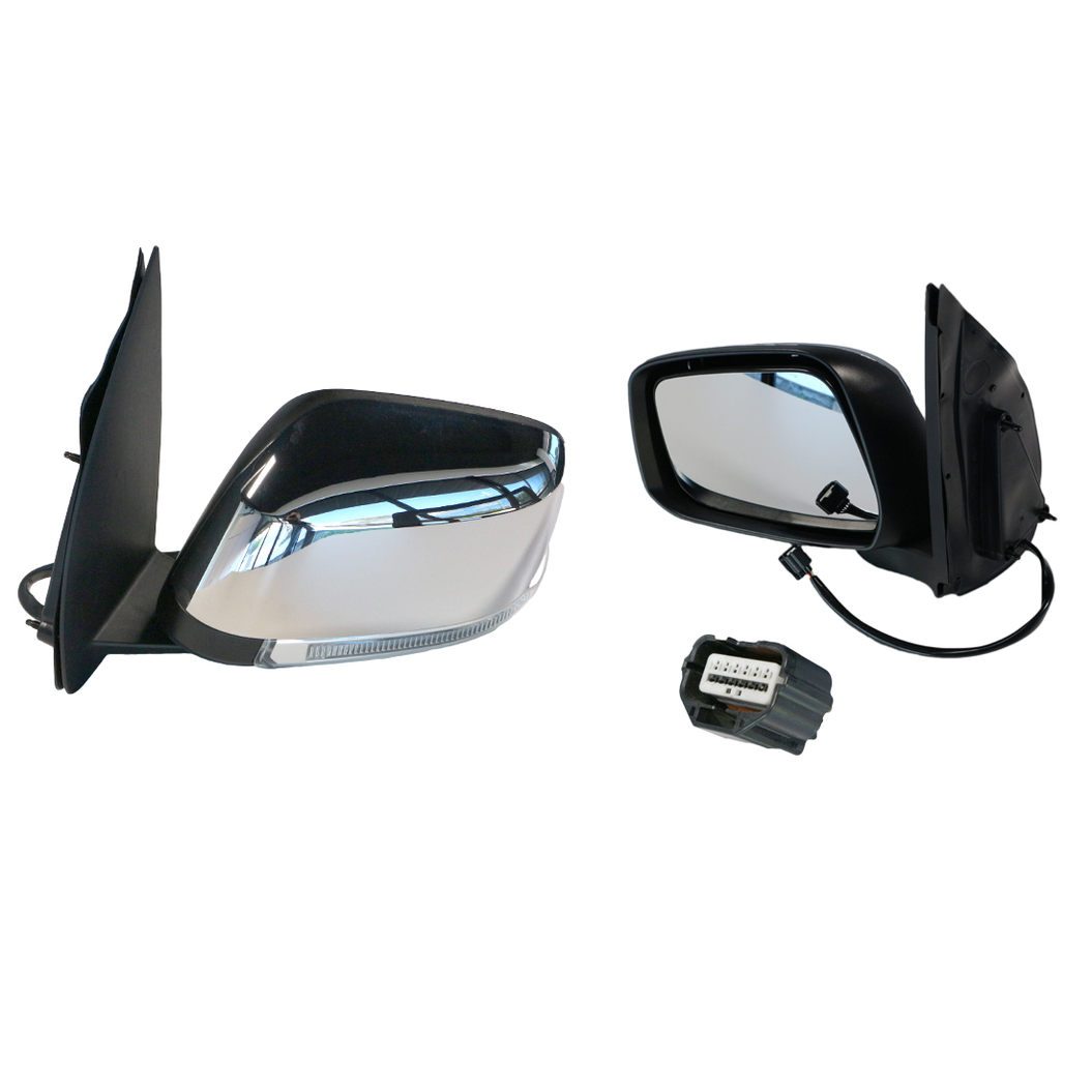 LEFT FRONT DOOR MIRROR TO SUIT NISSAN NAVARA D40M D40T 5/2005–4/2015