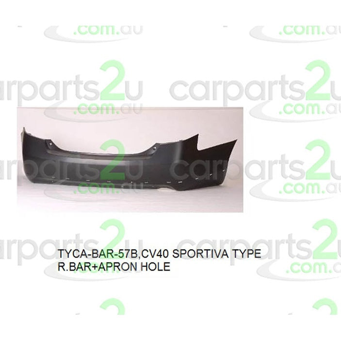 REAR BUMPER TO SUIT TOYOTA CAMRY ACV40 SEDAN SPORTIVO 7/2006–6/2009