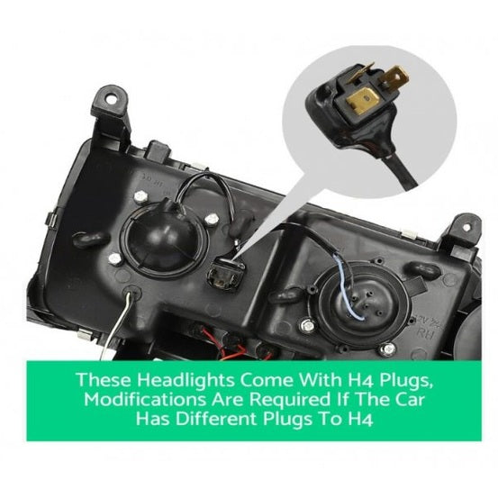 HEAD LIGHTS - PERFORMANCE SET TO SUIT TOYOTA LANDCRUISER 80 SERIES 1/1990–1/1998